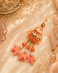 Orange Stone Lumba Rakhi for Bhabhi