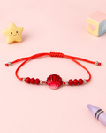 Red Shell Kids Bracelet Rakhi