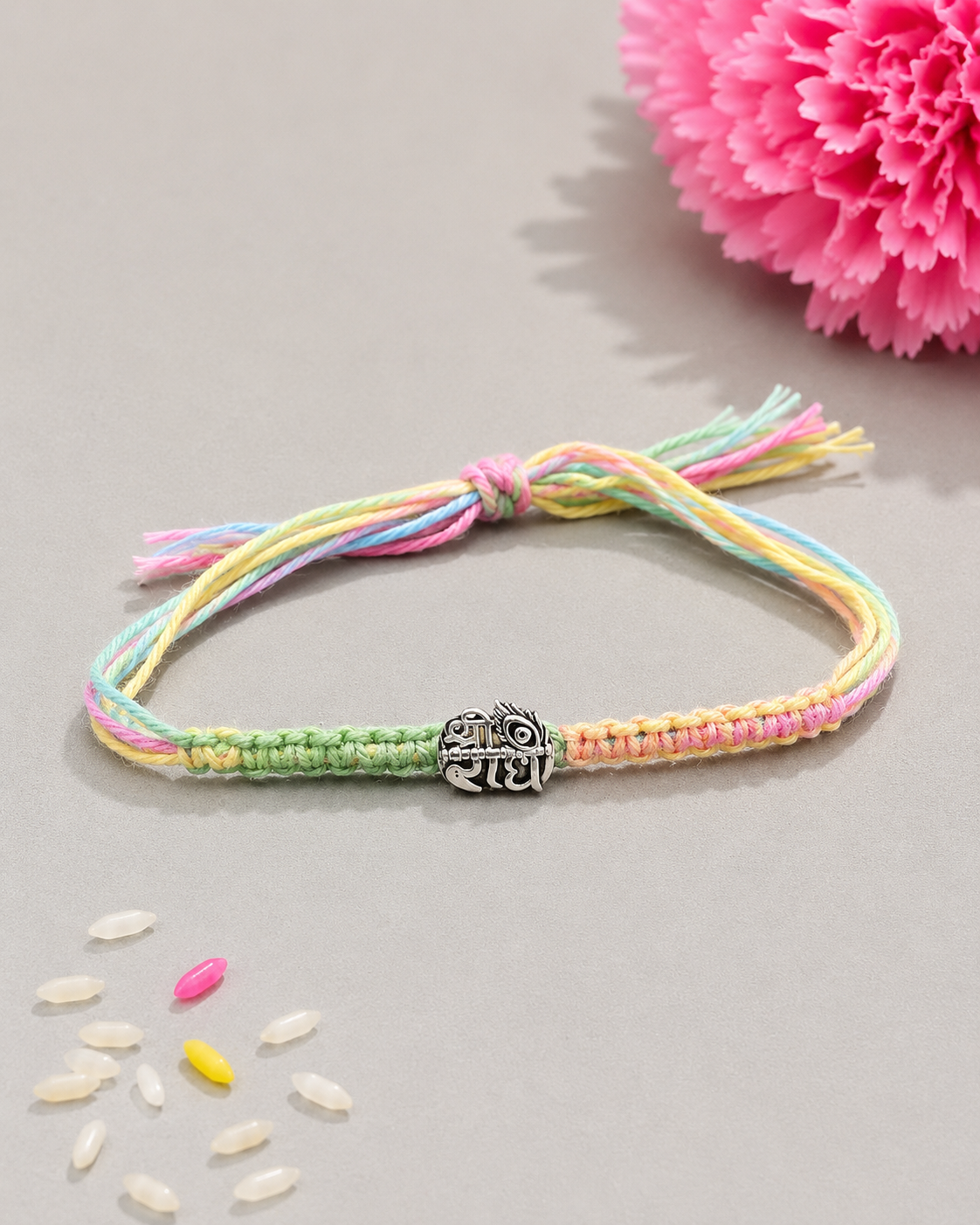 Shree Radhe Pastel Green Colour Rakhi