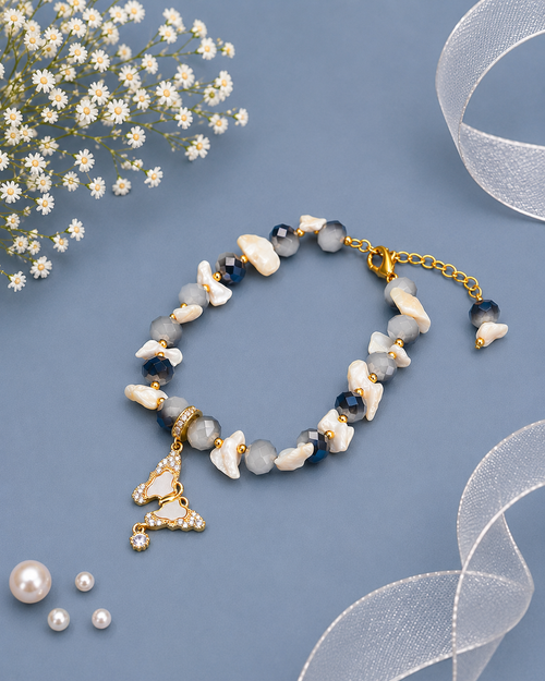 Bhabhi Blue Charm Bracelet Rakhi