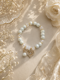 White Heart Rakhi Bracelet for Girls