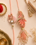 Peach Bhaiya Bhabhi Rakhi