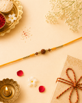 Rudraksh Yellow Thread Rakhi for Bhaiya