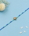 Blue Thread Colourful Turtle Rakhi