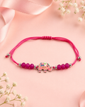 Pink Elephant Kids Bracelet Rakhi