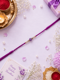 Purple Bead Rakhi for Bhaiya
