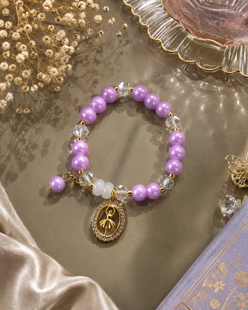 Ballerina Purple Bracelet Rakhi for Girls