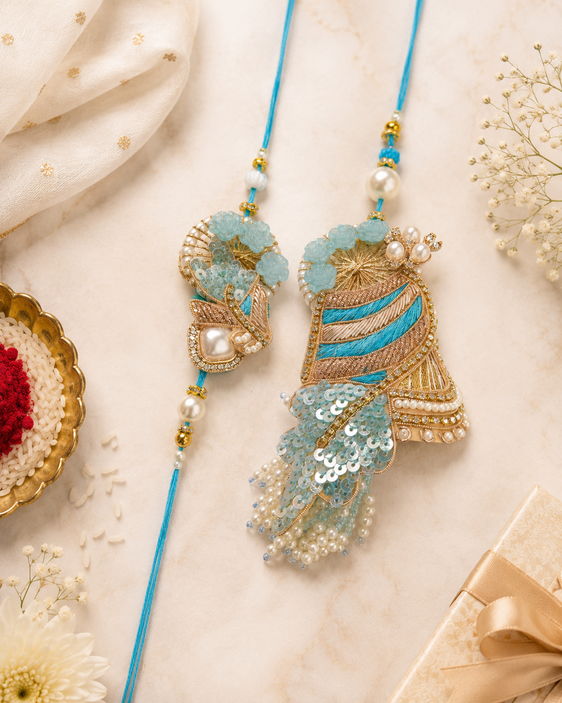 Blue Bhaiya Bhabhi Rakhi